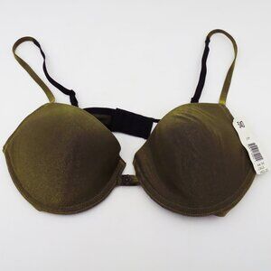 Lily of France Liquid Gold Iridescent Underwire Push Up Bra 34D